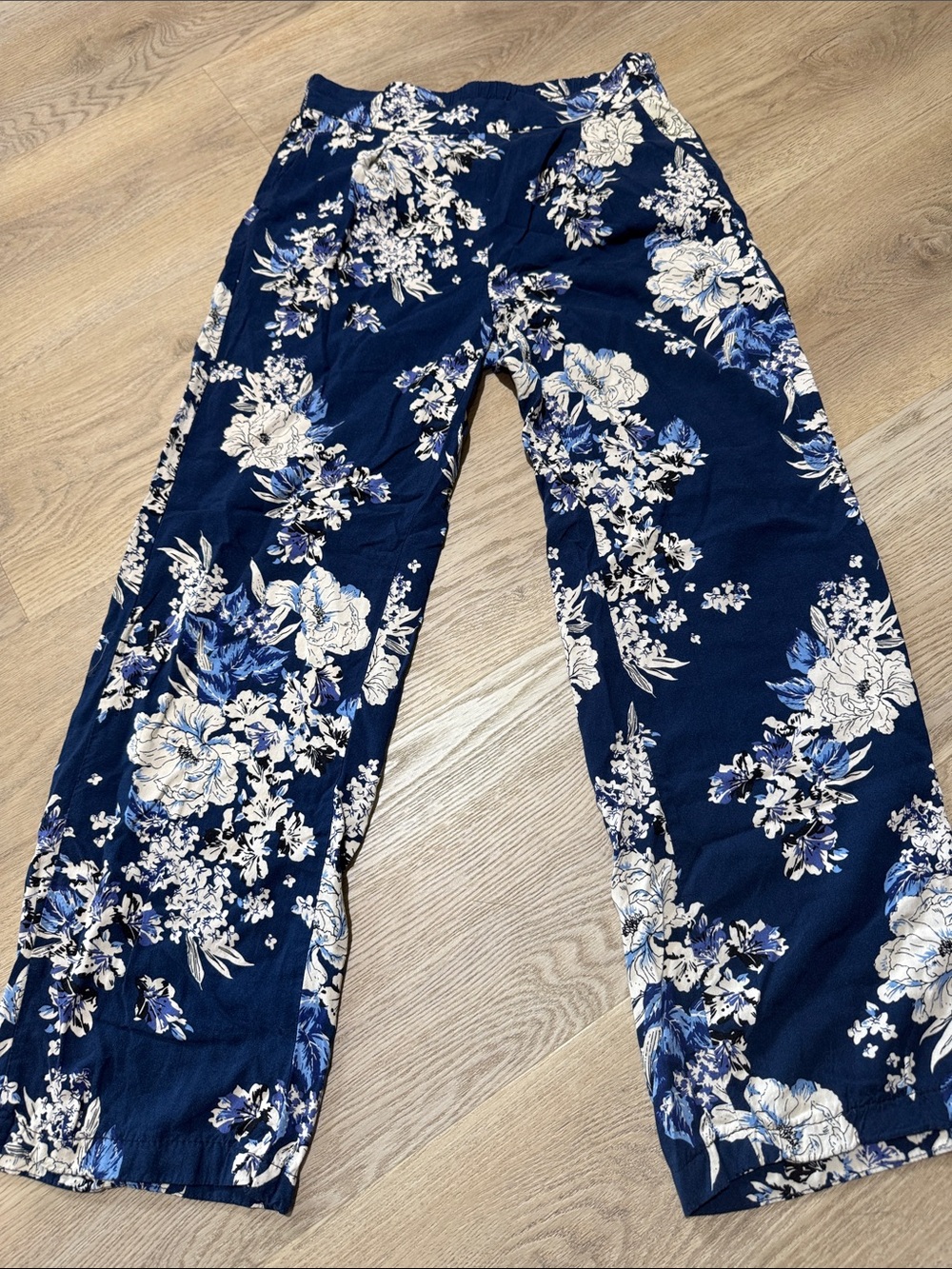 Jules & Leopold Navy Floral Wide Leg Pants